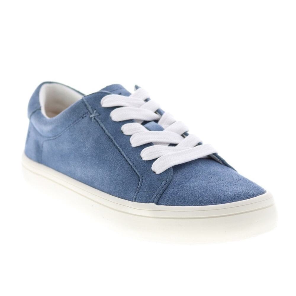 Frye Kerry Blue Suede Leather Low Top Lace Up Sneakers Size 6.5